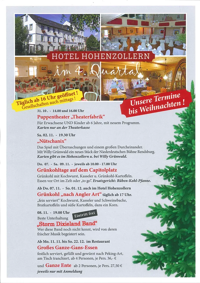 Hotel Hohenzollern - Aktuelle Termine und Veranstaltungen